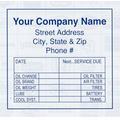 Personalized Static Cling Vehicle Service Record System - Style 4